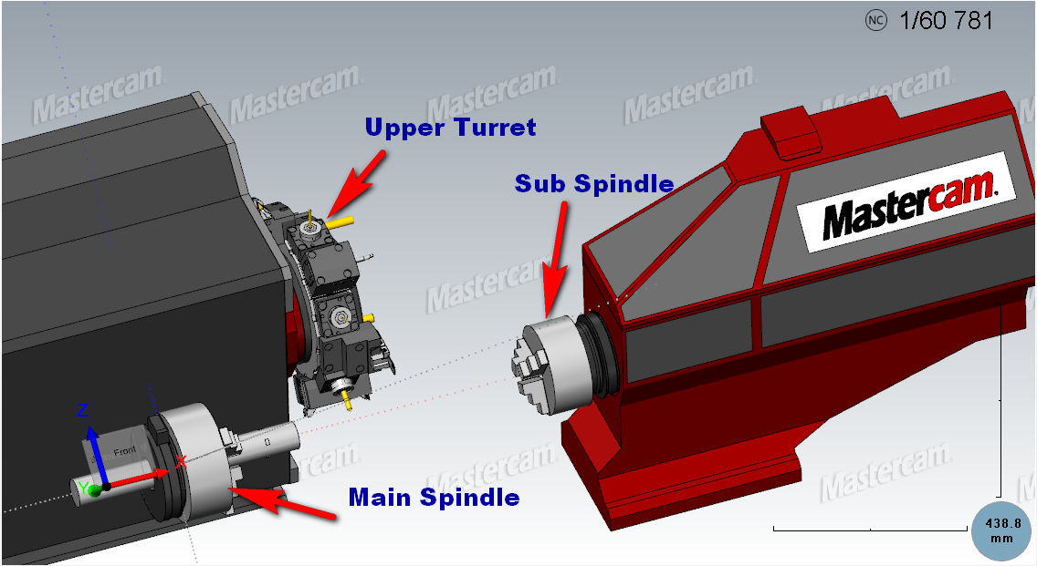 Máy Tiện phay có Sub Spindle