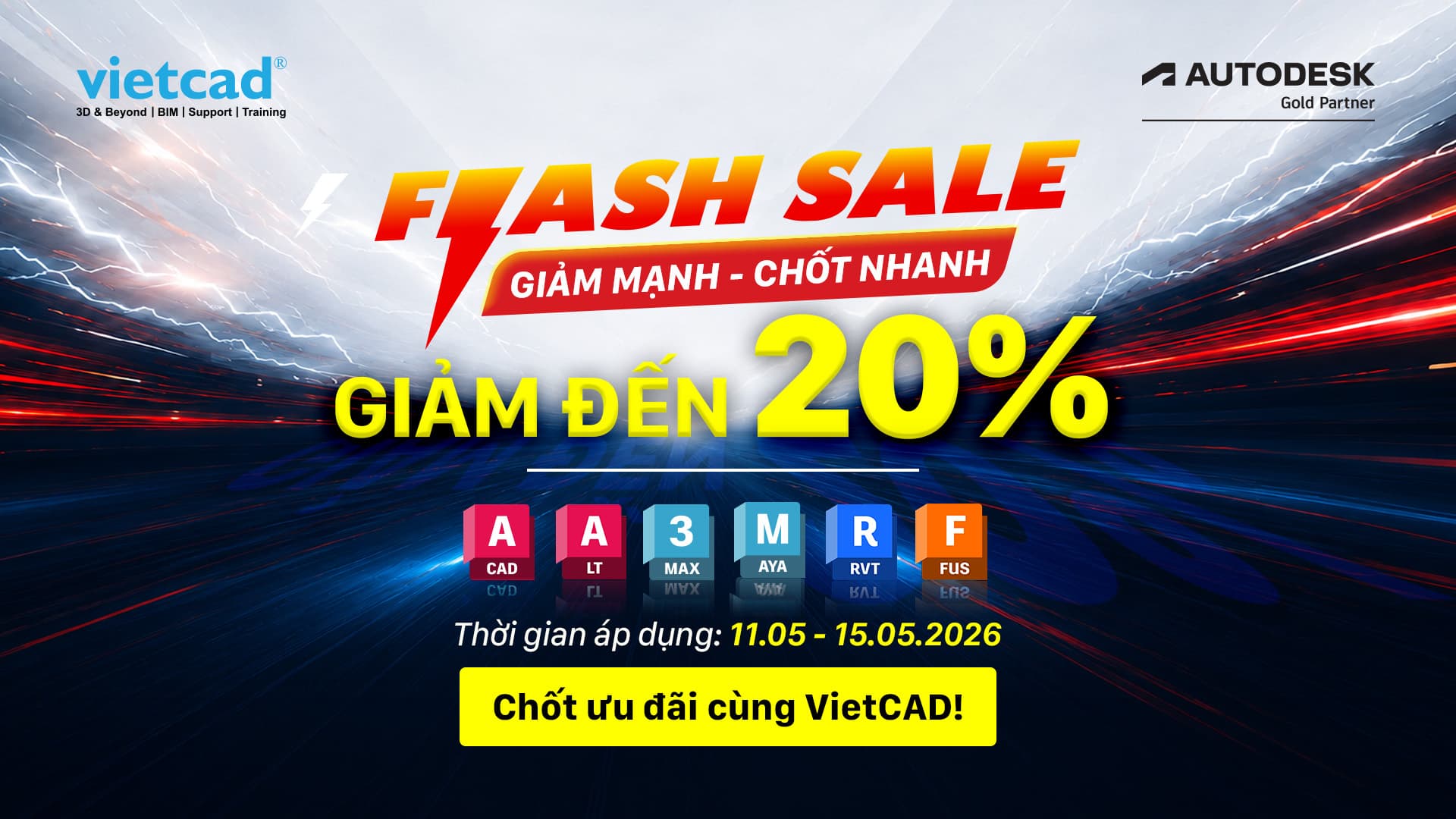Flash Sale Autodesk Tháng 5/2026 – Giảm Đến 20%