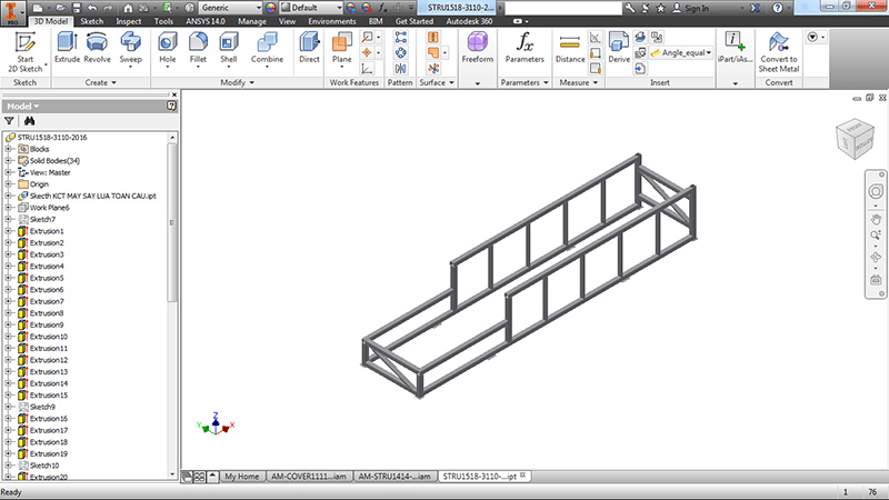 Thiet Ke Khung Trong Inventor