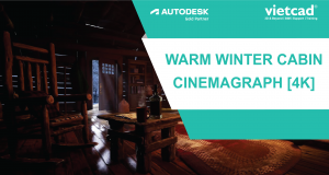 Warm winter cabin Cinemagraph [4K]
