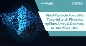 Fluid Particle Force FX Tutorial with Phoenix, tyFlow, Vray & Cosmos in 3ds Max 2023