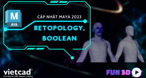 Fun 3D: Retopology và Boolean, cập nhật mới trong Maya 2023