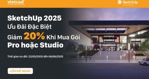 SketchUp 2025 Ưu Đãi Đặc Biệt  – Giảm 20% Khi Mua Gói Pro hoặc Studio