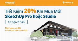 Tiết Kiệm 20% Khi Mua Mới SketchUp Pro hoặc Studio – Cơ Hội Có Hạn! 